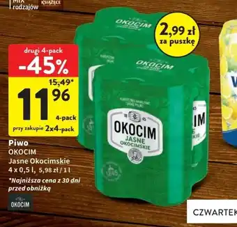Intermarche Piwo OKOCIM 4x0,5l oferta