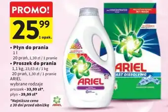 Intermarche ARIEL Płyn do prania 1l/Proszek do prania 1,1kg oferta
