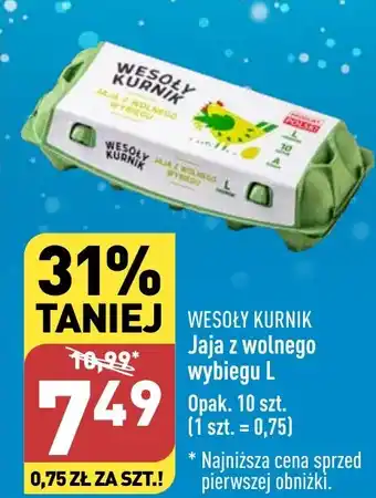 ALDI WESOŁY KURNIK Jaja z wolnego wybiegu L 10 szt. oferta