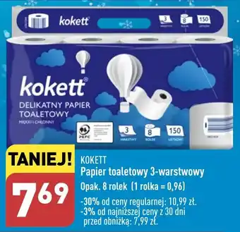 ALDI KOKETT Papier toaletowy 3-warstwowy 8 rolek oferta