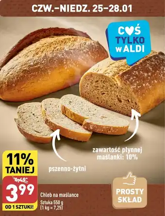 ALDI Chleb na maślance 550 g oferta