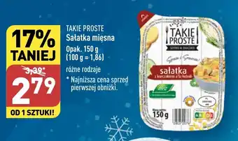ALDI TAKIE PROSTE Sałatka mięsna 150 g oferta