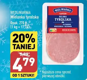 ALDI WĘDLINIARNIA Mielonka tyrolska 270 g oferta