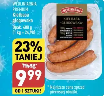 ALDI WĘDLINIARNIA PREMIUM Kiełbasa głogowska 400 g oferta