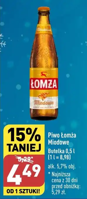 ALDI Piwo Łomża Miodowe 0,5 l oferta