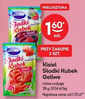 Żabka Kisiel Słodki Kubek Gellwe 28 g oferta