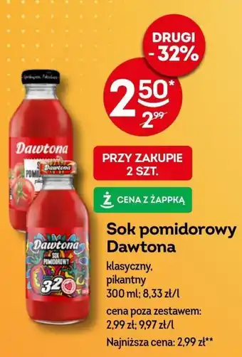 Żabka Sok pomidorowy Dawtona 300 ml oferta