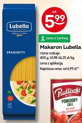 Żabka Makaron Lubella 400 g oferta
