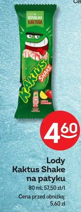Żabka Lody Kaktus Shake na patyku 80 ml oferta