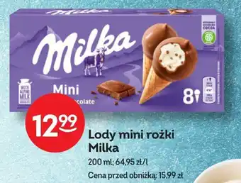 Żabka Lody mini rożki Milka 200 ml oferta