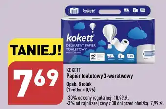 ALDI KOKETT Papier toaletowy 3 warstwowy 8 rolek oferta