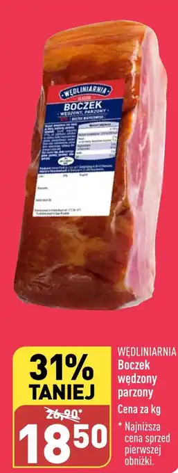 ALDI WĘDLINIARNIA Boczek wędzony parzony 1kg oferta