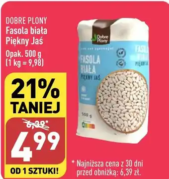 ALDI DOBRE PLONY Fasola biała Piękny Jaś 500g oferta