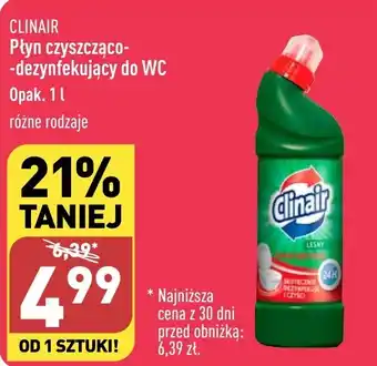 ALDI CLINAIR Płyn czyszcząco dezynfekujący do WC 1l oferta