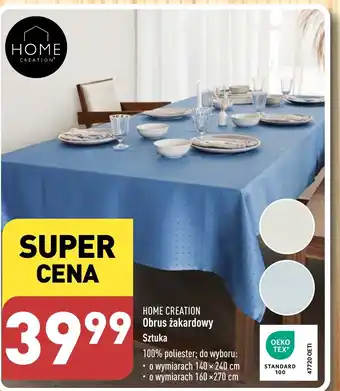 ALDI HOME CREATION Obrus żakardowy oferta