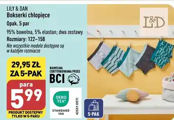ALDI LILY & DAN Bokserki chłopięce 5 par oferta