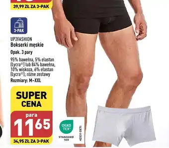ALDI UP2FASHION Bokserki męskie 3 pary oferta