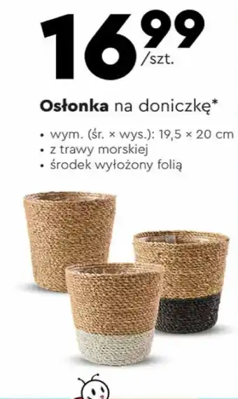 Biedronka Osłonka na doniczkę 19,5x20cm oferta