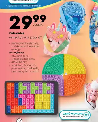 Biedronka Zabawka sensoryczna pop it oferta