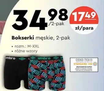 Biedronka Umbro Bokserki męskie, 2-pak oferta