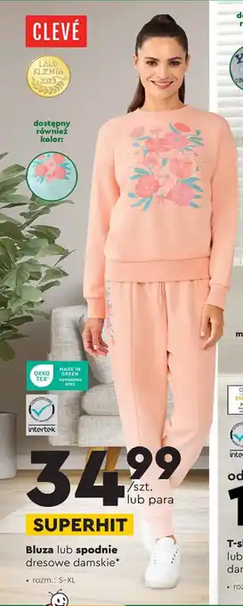 Biedronka Bluza lub spodnie dresowe damskie oferta