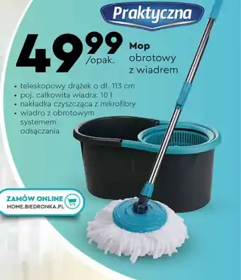 Biedronka Mop obrotowy z wiadrem oferta