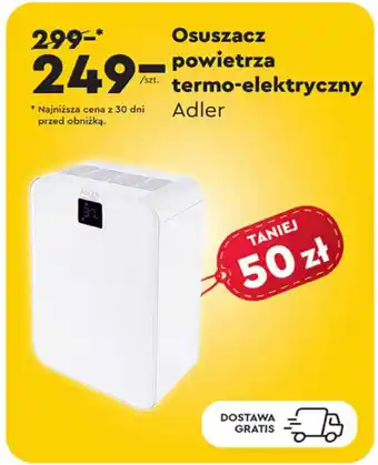 Osuszacz powietrza termo-elektryczny Adler