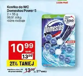 Delikatesy Centrum Domestos power 5 ocean kostka toaletowa 2 x 55 g oferta