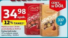 Auchan Lindt lindor praliny z czekolady mlecznej 337 g oferta