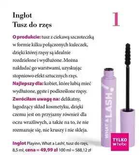 Hebe Tusz do rzęs inglot oferta