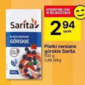 Delikatesy Centrum Płatki owsiane sarita oferta