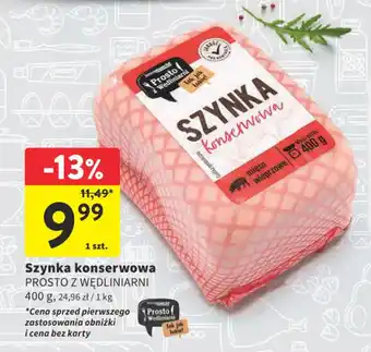 Intermarche Szynka konserwowa PROSTO Z WĘDLINIARNI 400 g oferta