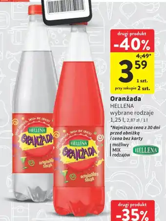 Intermarche Oranżada HELLENA 1,25 l oferta