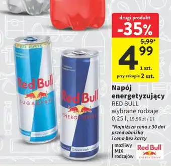 Intermarche Napój energetyzujący RED BULL 0,25 l oferta