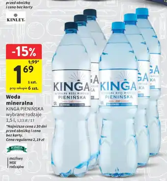 Intermarche Woda mineralna KINGA PIENIŃSKA 1,5 l oferta
