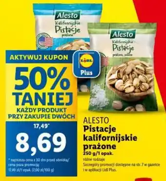 Lidl Pistacje kalifornijskie prażone 250 g oferta