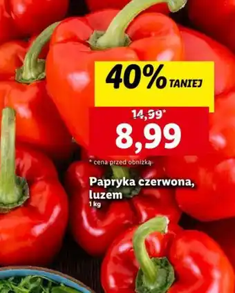 Lidl Papryka czerwona, luzem 1 kg oferta