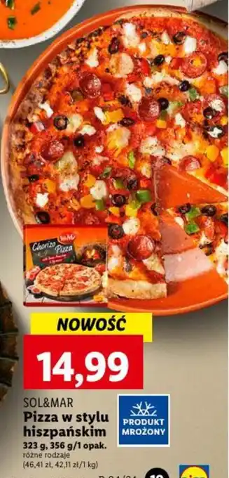 Lidl Pizza w stylu hiszpańskim 323 g oferta