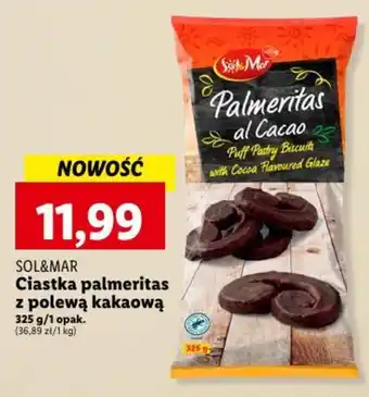 Ciastka palmeritas z polewą kakaową 325 g