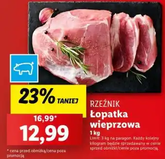 Lidl Łopatka wieprzowa 1 kg oferta