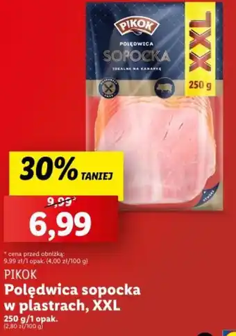 Lidl Polędwica sopocka w plastrach, XXL 250 g oferta