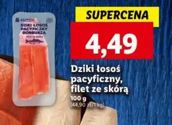 Lidl Dziki łosoś pacyficzny, filet ze skórą 100 g oferta