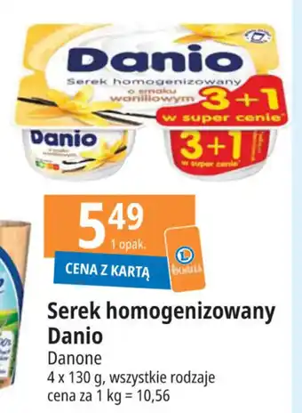 E.Leclerc Serek homogenizowany Danio 4 x 130 g oferta