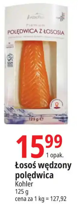 E.Leclerc Łosoś wędzony polędwica Kohler 125 g oferta