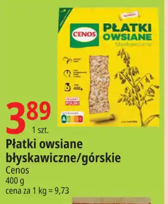 E.Leclerc Płatki owsiane błyskawiczne / górskie Cenos 400 g oferta