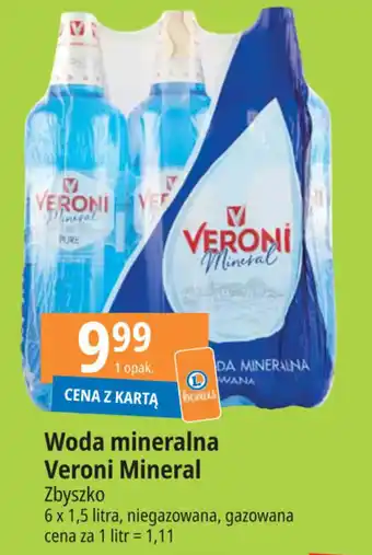 E.Leclerc Woda mineralna Veroni Mineral Zbyszko 6 x 1,5 l oferta