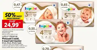 Lidl Pieluszki 3 midi, 4 maxi lub 5 junior oferta