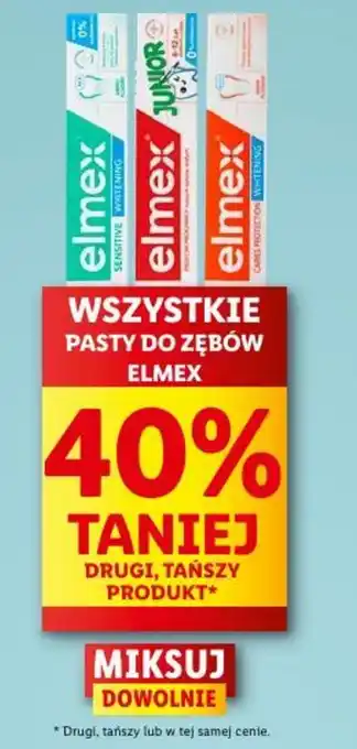 Lidl WSZYSTKIE PASTY DO ZĘBÓW ELMEX oferta
