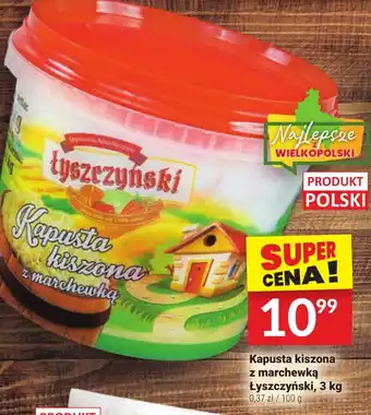 Twój Market Kapusta kiszona z marchewką Łyszczyński 3 kg oferta
