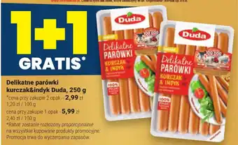 Twój Market Delikatne parówki kurczak&indyk Duda 250 g oferta